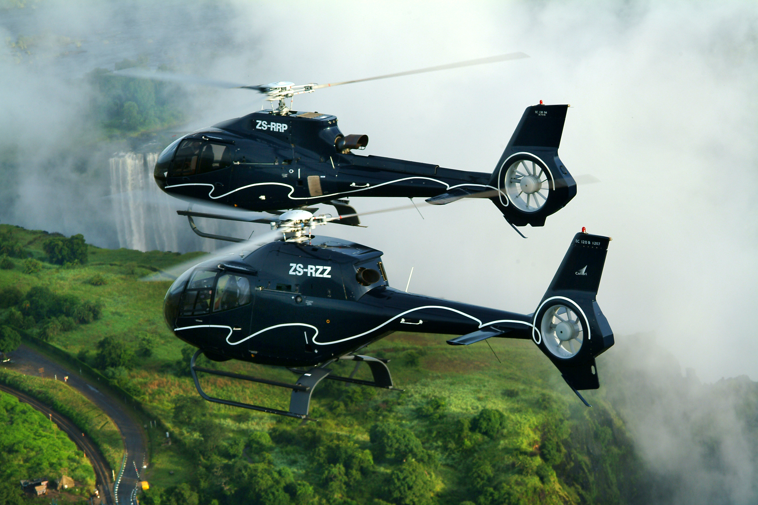 Helicopter over the Falls