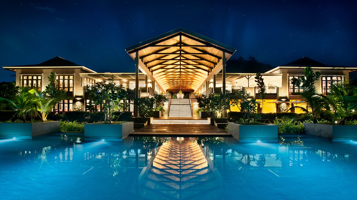 hotel main building evening