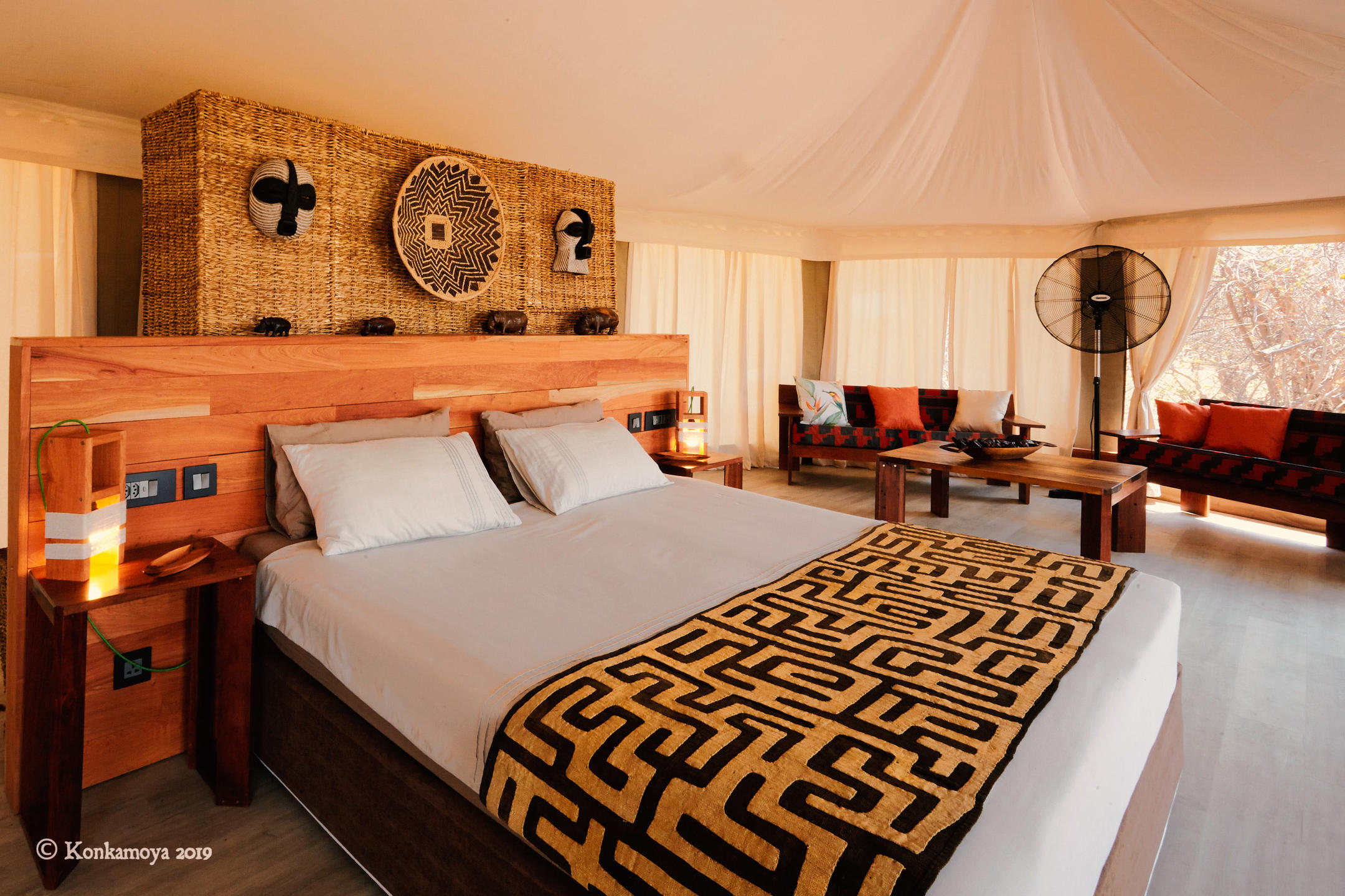 inside the tent
