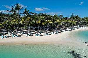Beach aerial view, Mauritius