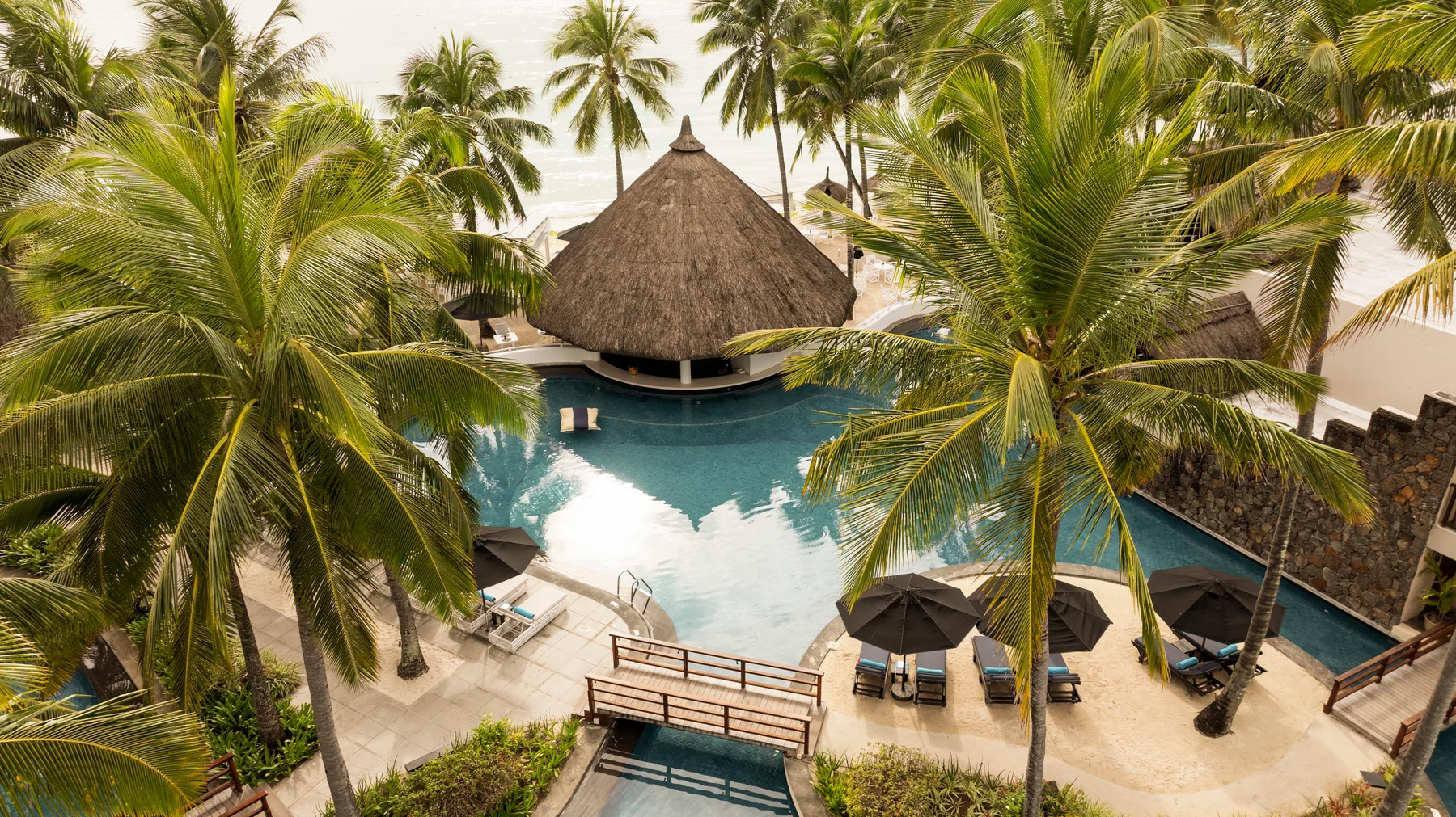 Constance Belle Mare Plage, Resort, Beach, Outdoors, Pool, Aerial View, Mauritius