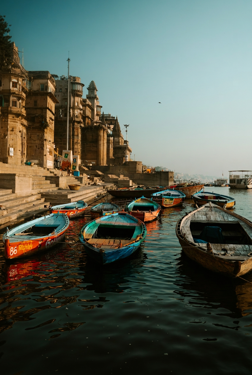 Varanasi Ghats, Ganges River, India